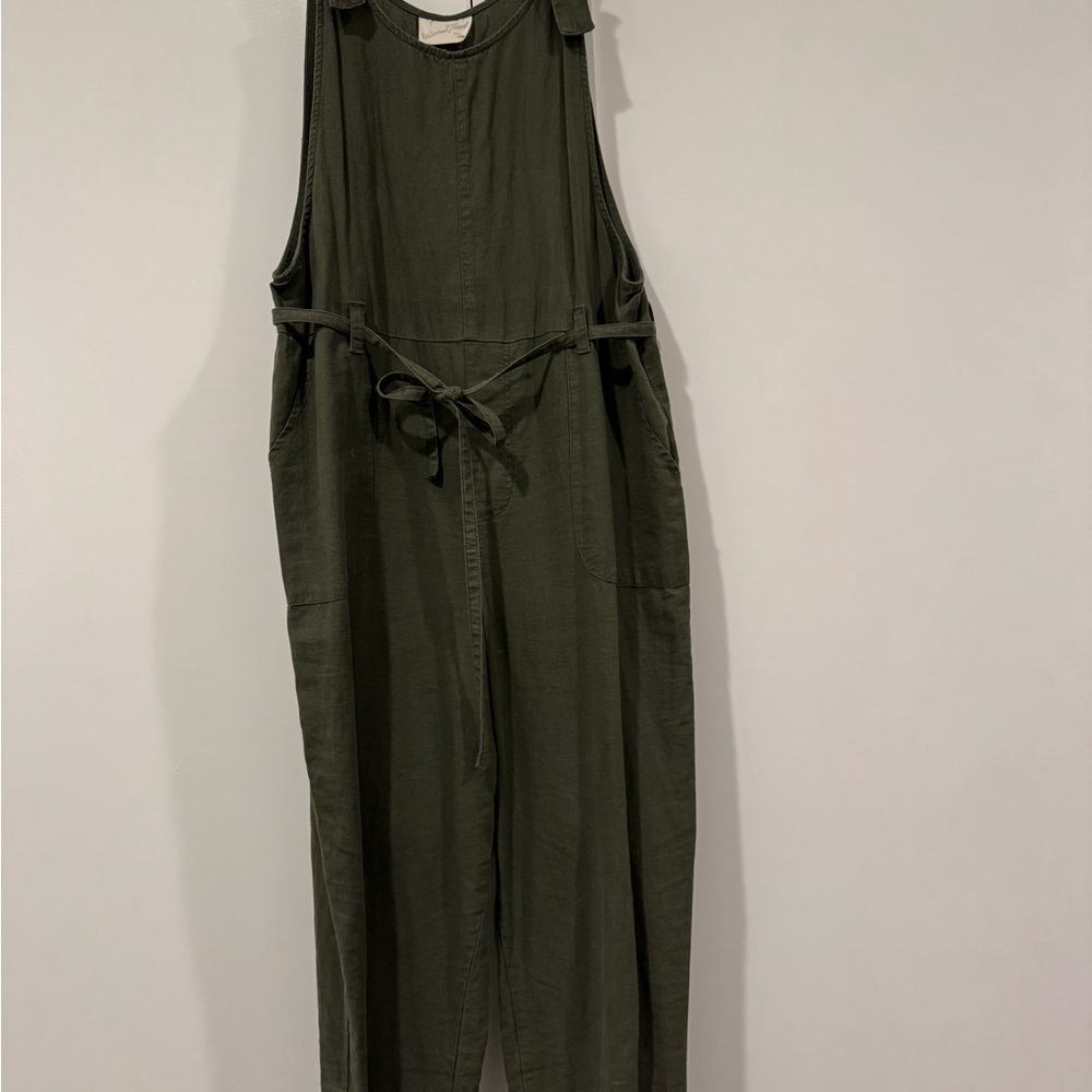 Universal Thread Olive Green Tie-Waist Jumpsuit